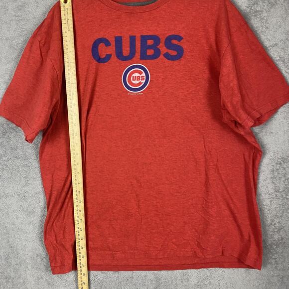 Chicago Cubs Shirt Mens 2XL Red MLB Baseball Ring Spun Soft Tee Comfortable Fit - Picture 5 of 8